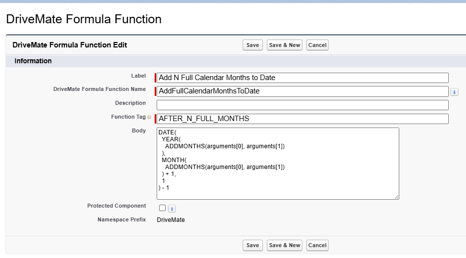 Formula Functions CMT record creation
