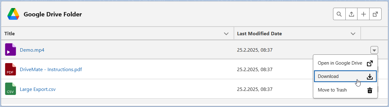 Additional file/folder actions