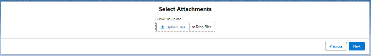 Upload component view